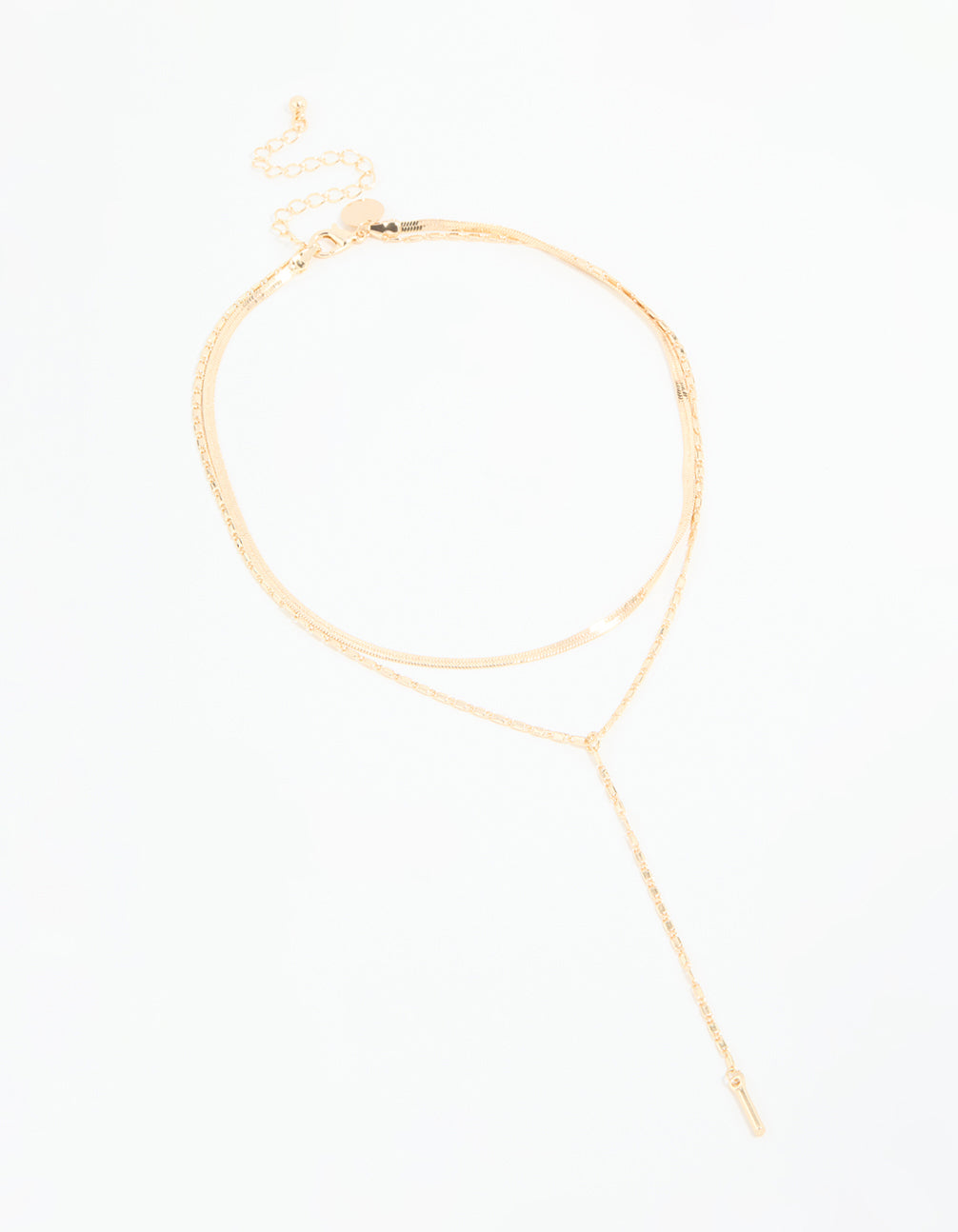 Gold Snake Chain Layered Y-Necklace