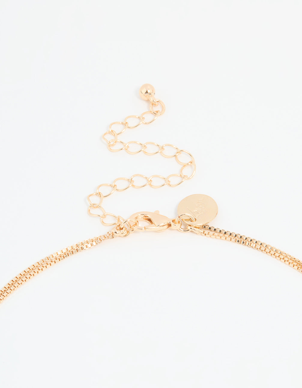 Gold Disc Pendant & Tassel Layered Necklace