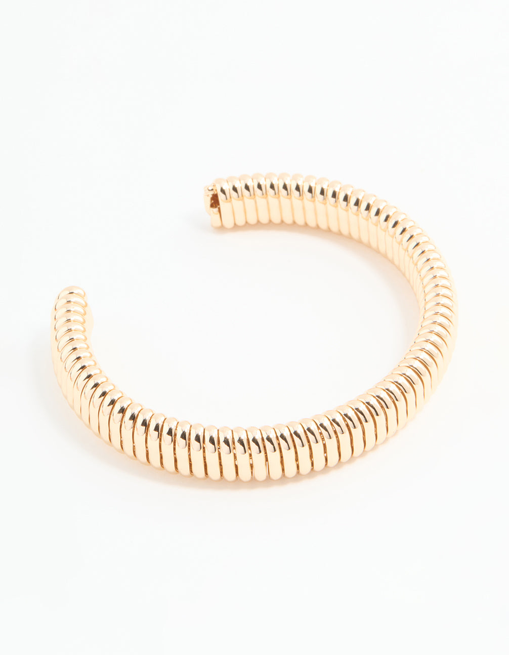 Gold Skinny Ribbed Wrist Cuff
