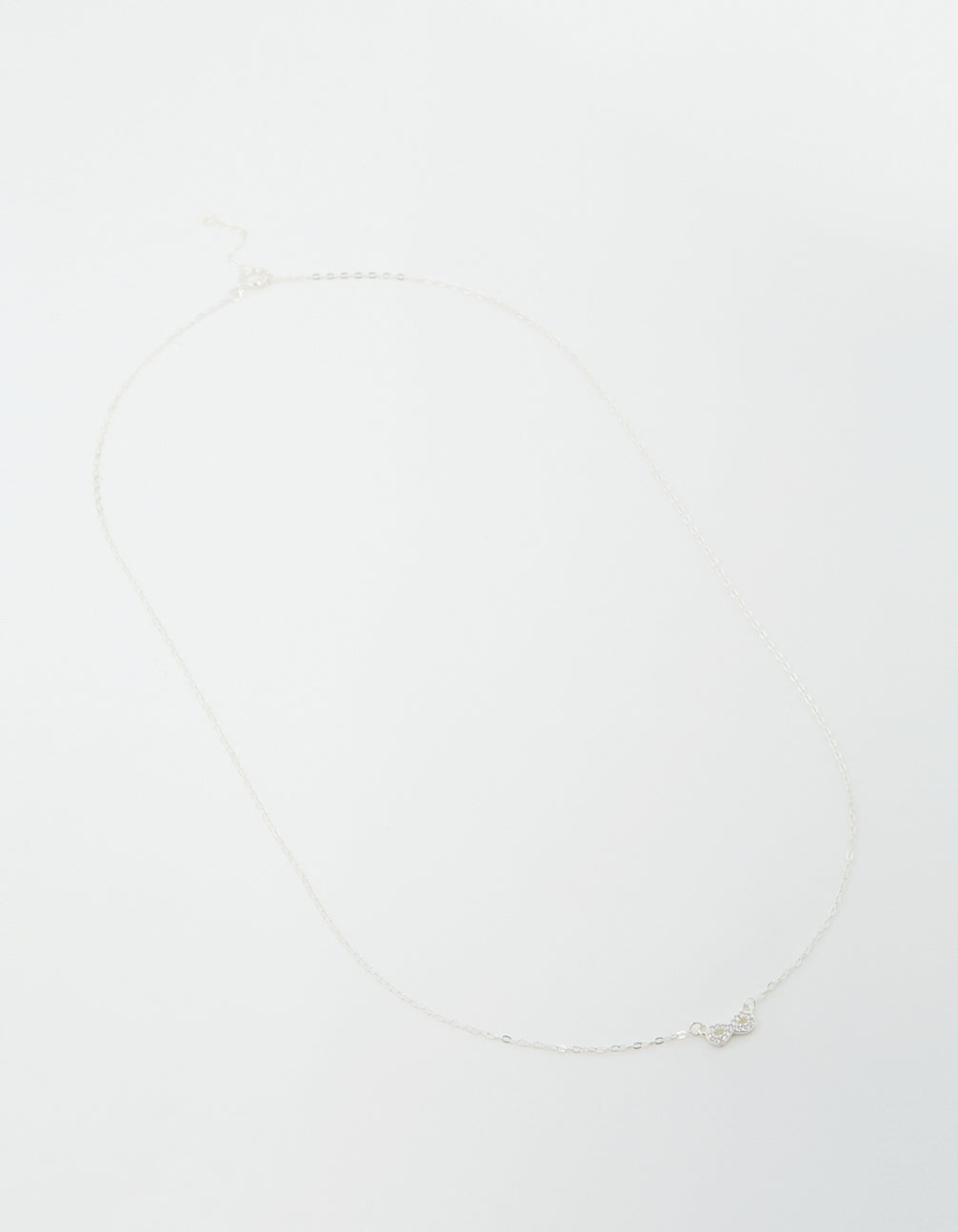 Sterling Silver Cubic Zirconia Infinity Necklace