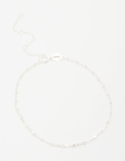 Sterling Silver Cube Chain Bracelet