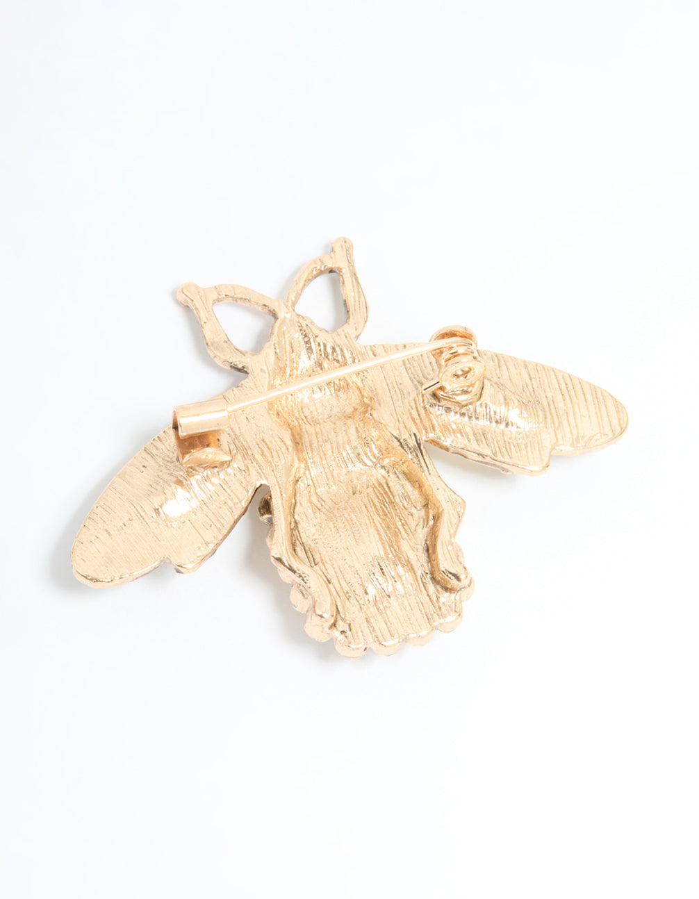 Antique Gold Diamante Bee Brooch