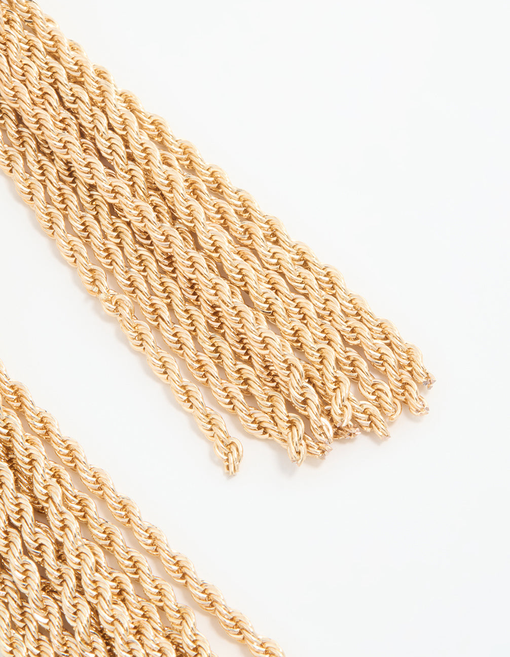 Gold Fringe Chain Drop Earrings