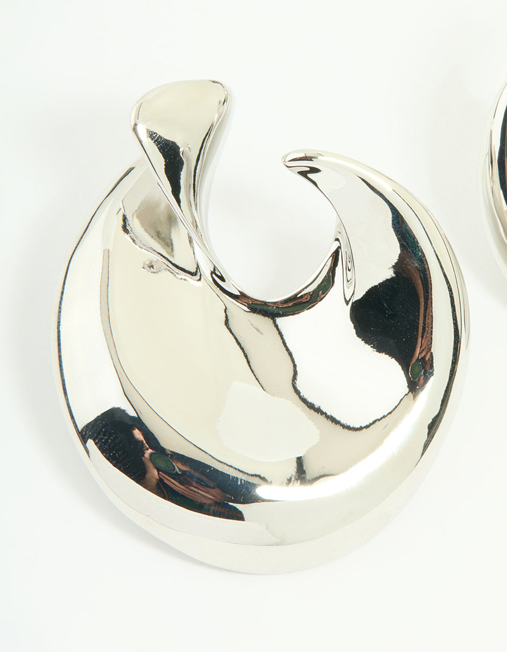 Silver Smooth Stud Earrings