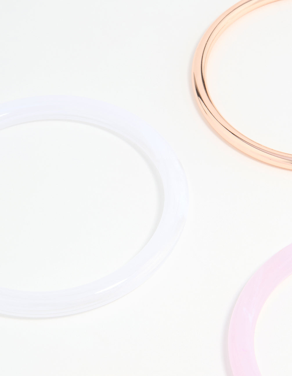 Rose Gold Pink & Cream Tortoiseshell Bangles 5-Pack