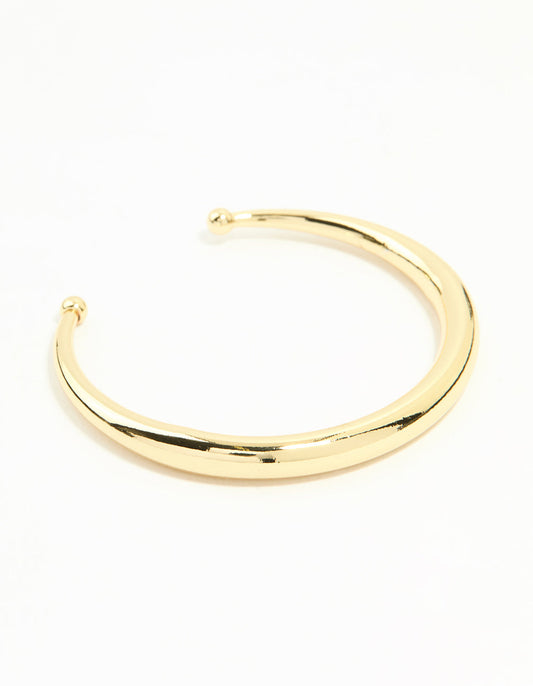 Gold Plated Open Wrist Cuff