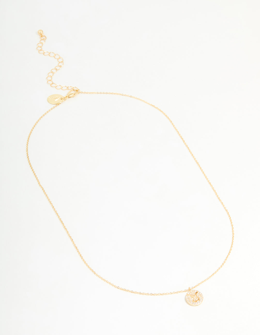 Gold Plated Cubic Zirconia Taurus Circle Necklace