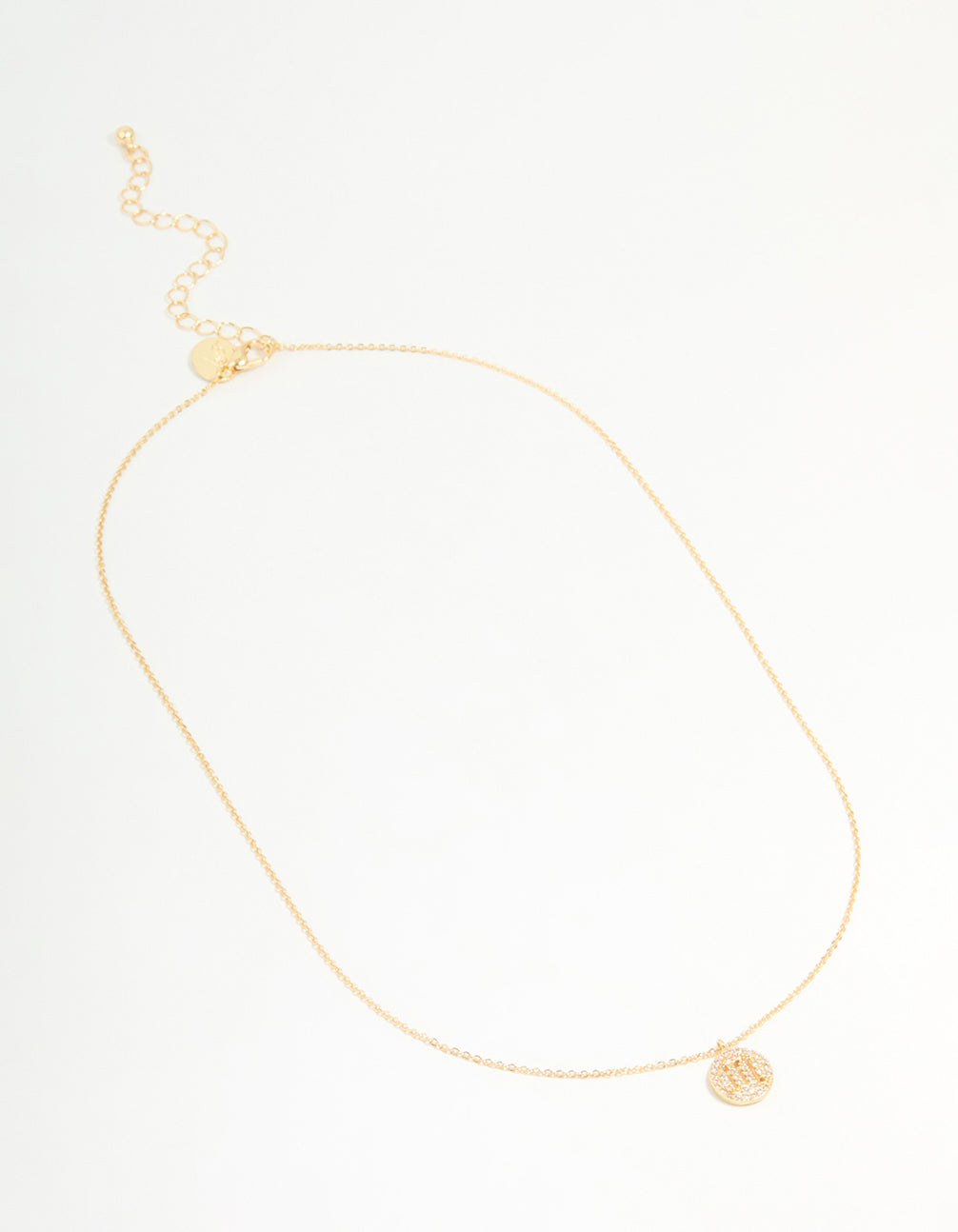 Gold Plated Cubic Zirconia Scorpio Circle Necklace