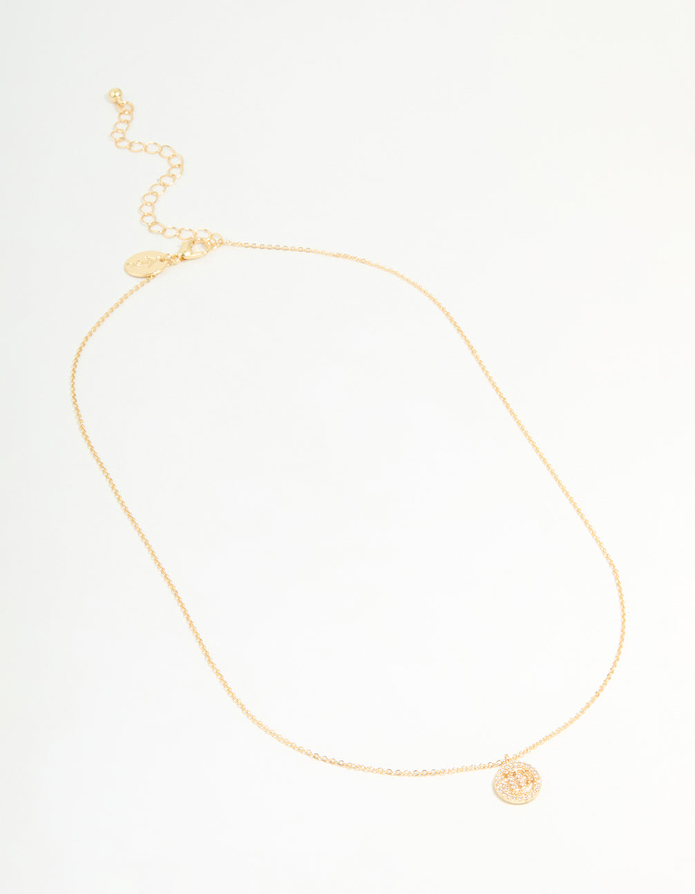 Gold Plated Cubic Zirconia Virgo Circle Necklace