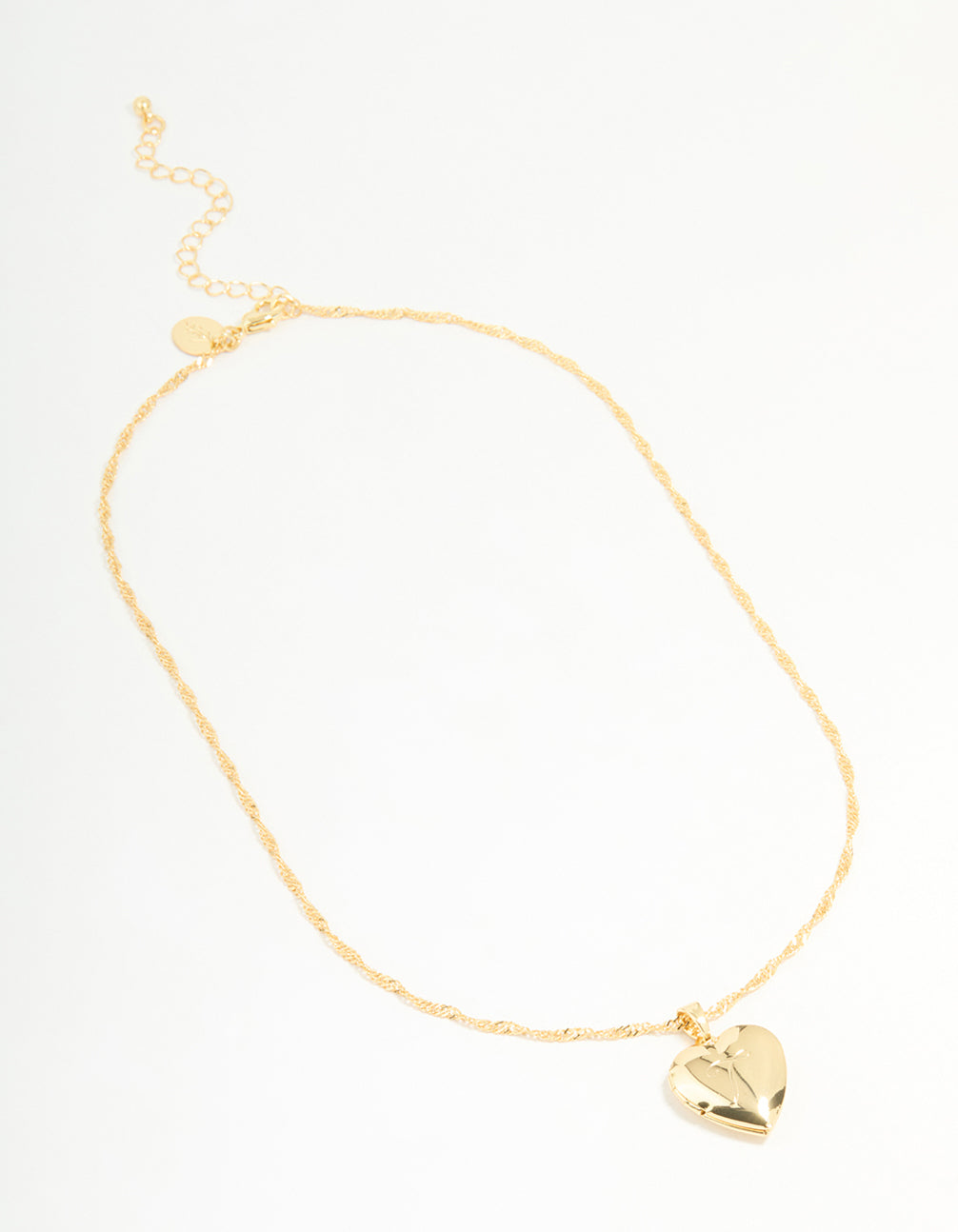 Gold Plated Heart Locket Necklace