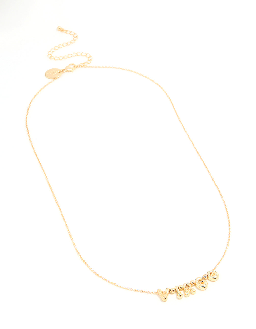 Gold Plated Bubble Virgo Pendant Necklace