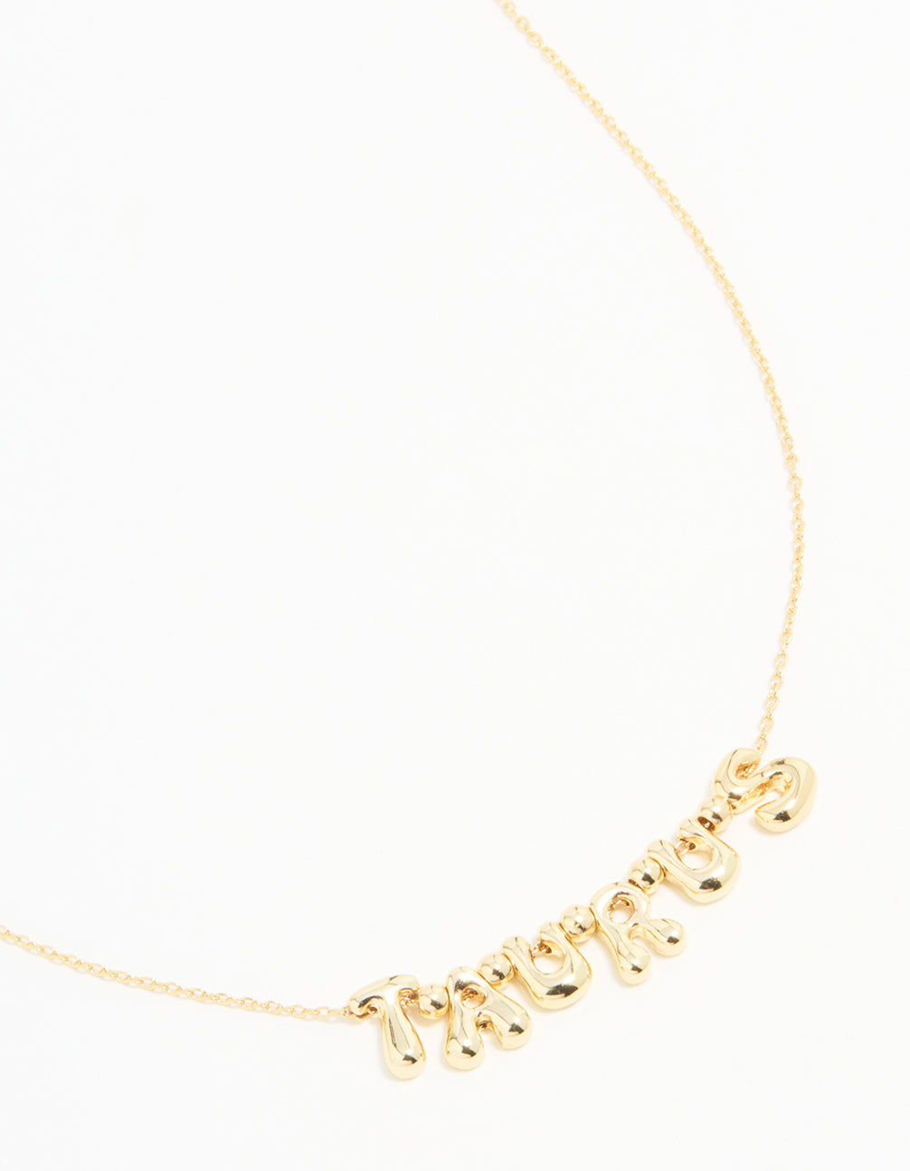 Gold Plated Bubble Taurus Necklace
