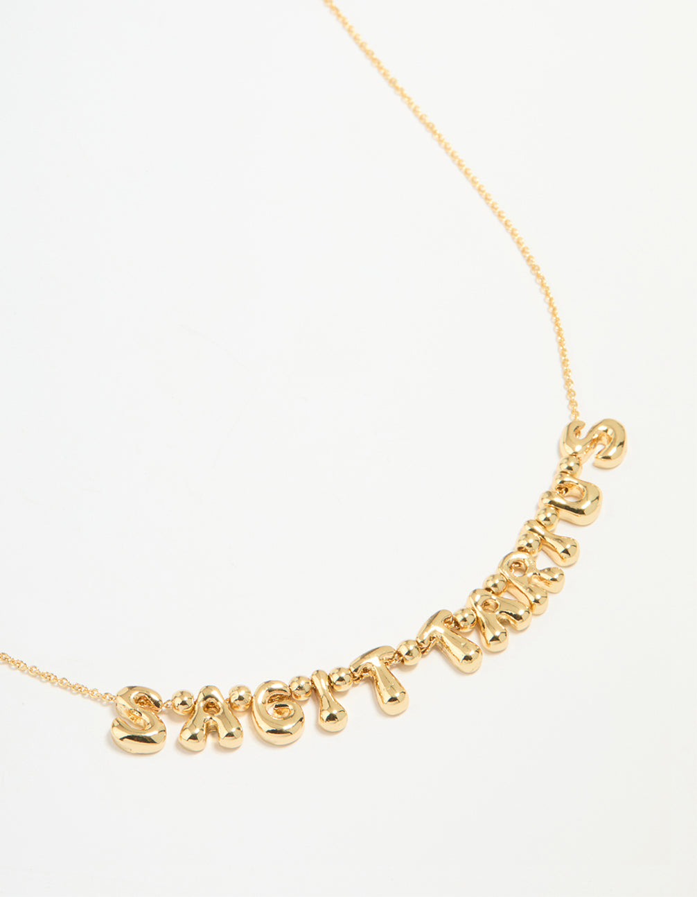 Gold Plated Bubble Sagittarius Necklace