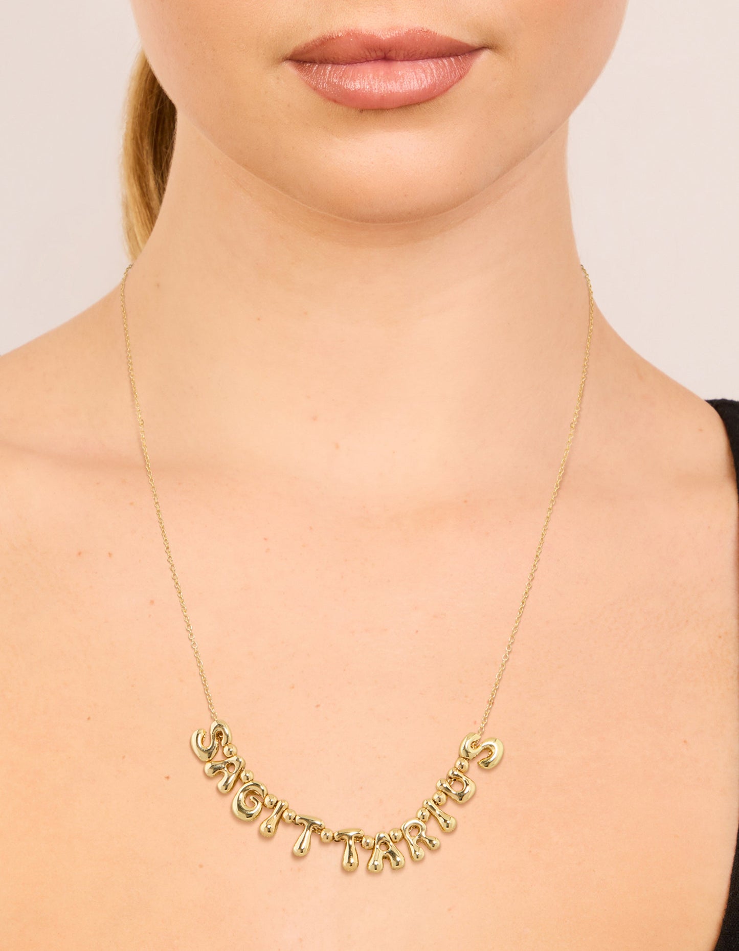Gold Plated Bubble Sagittarius Necklace