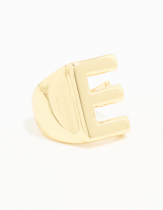 Gold Plated Bubble E Ring