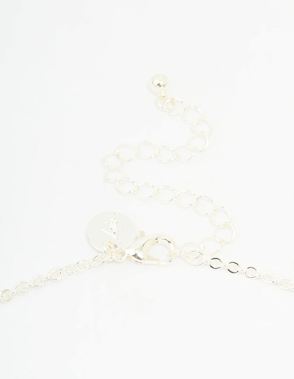 Silver Diamante Vine Lariat Necklace