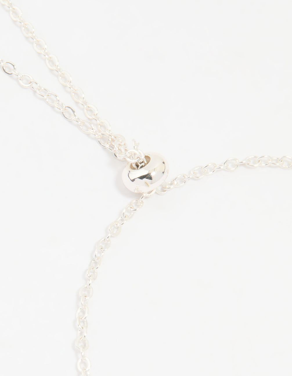 Silver Plated Cubic Zirconia Outline Triple Flower Toggle Bracelet