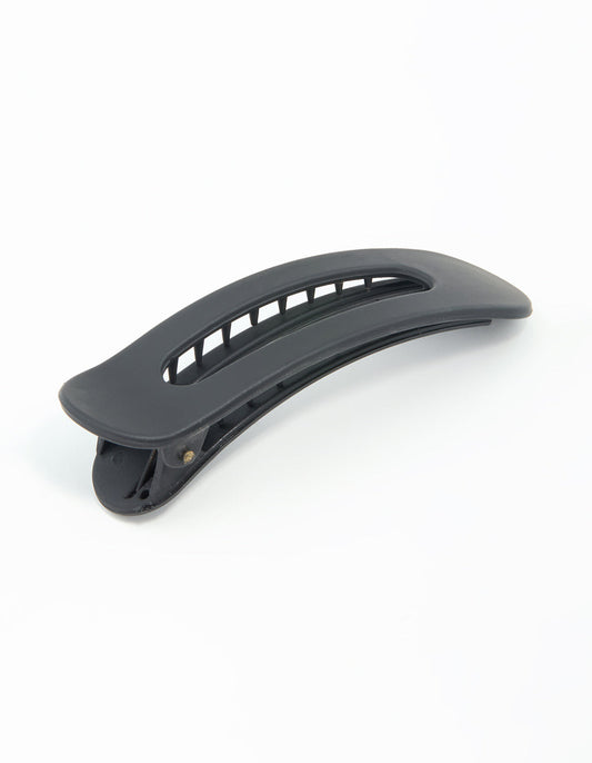 Black Oval Hair Slide Clip