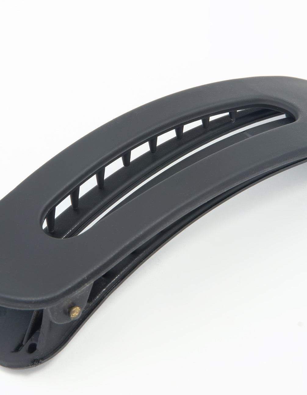 Black Oval Hair Slide Clip