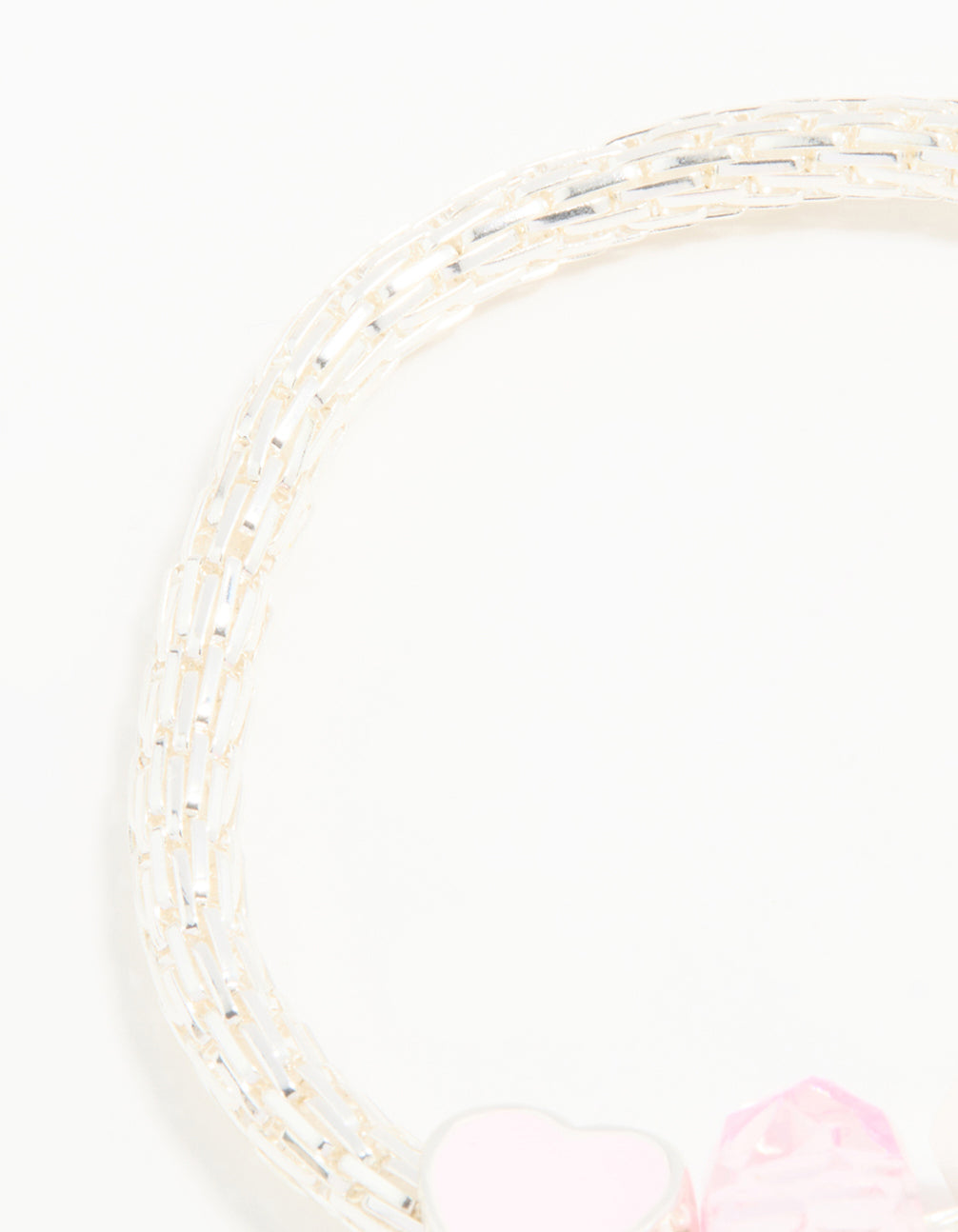 Kids Silver Beaded Rainbow Bracelet & Ring Pack