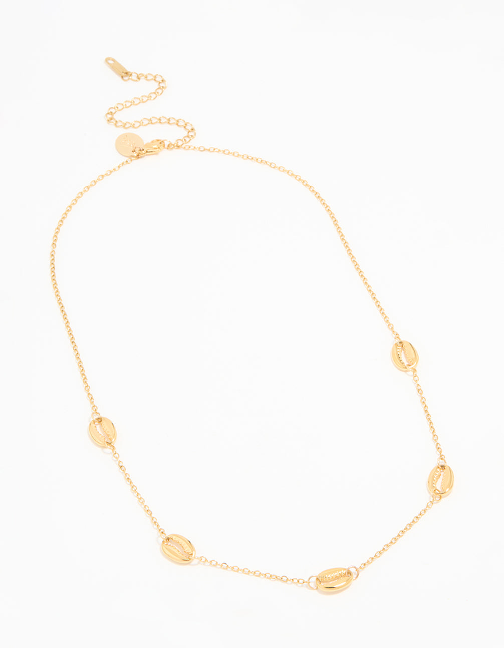 Waterproof Gold Plated Stainless Steel Shell Charm Short Necklace