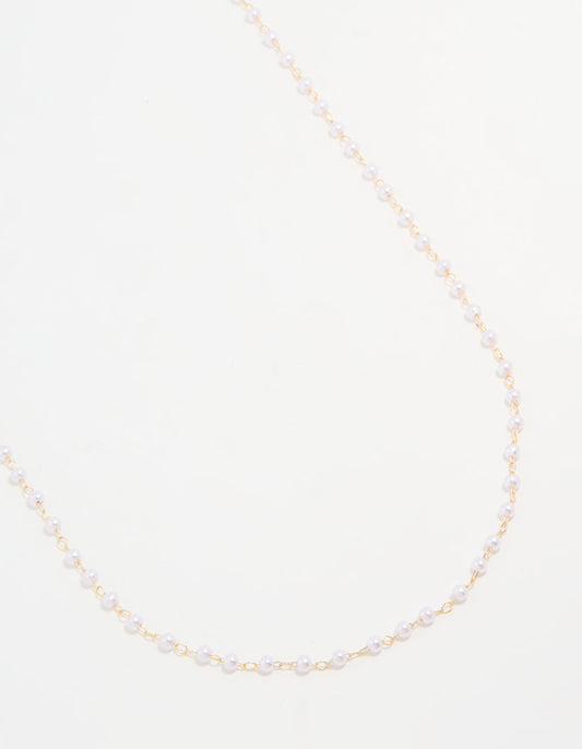 Gold Pearl Body Chain