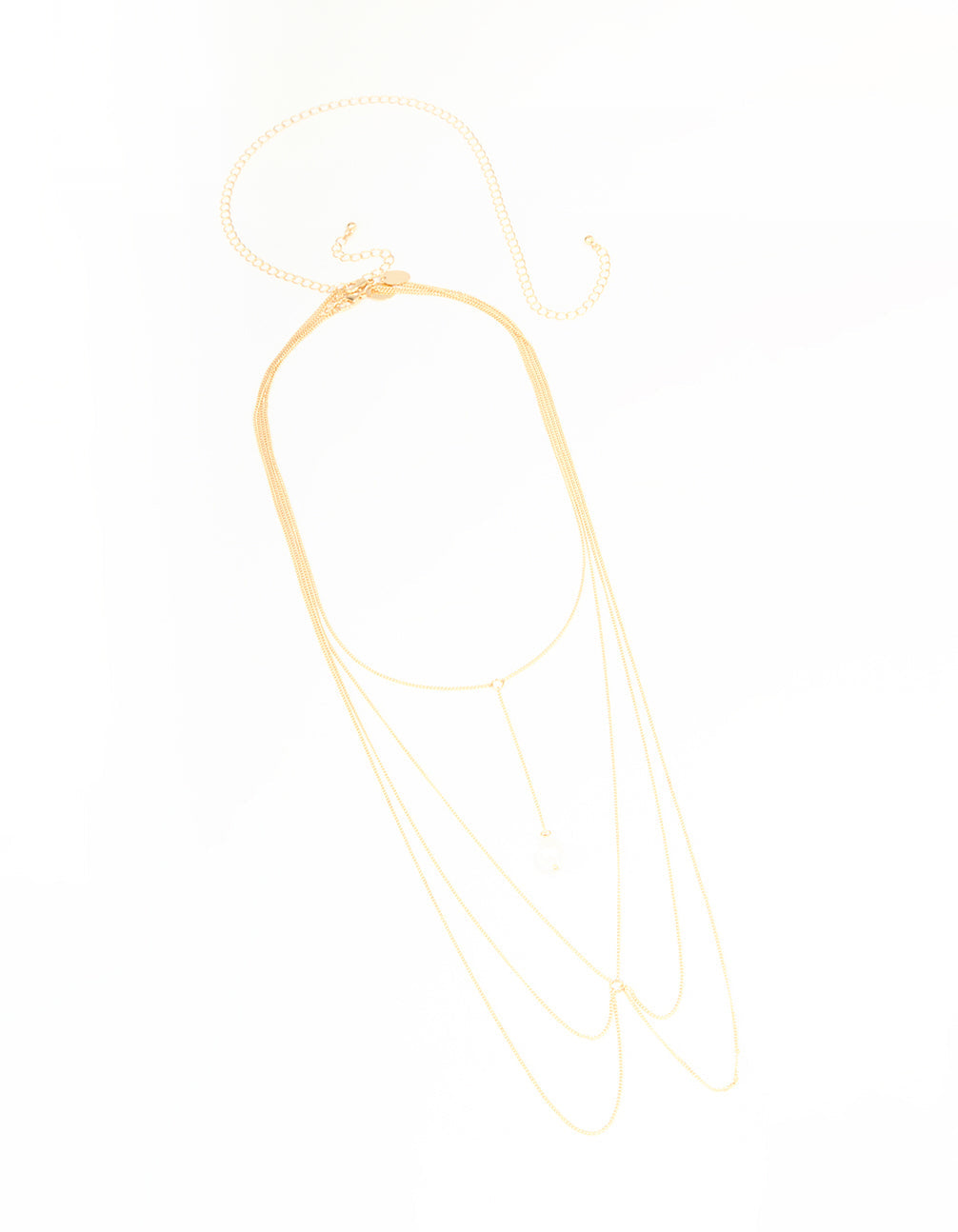 Gold Pearl Layered Body Chain