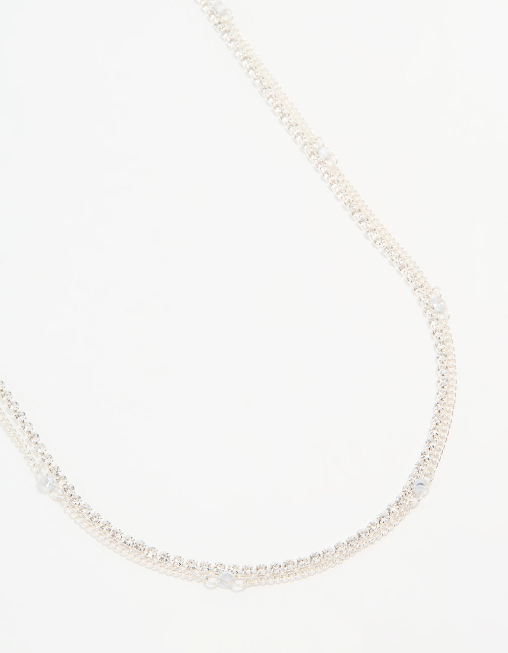 Silver Diamante Cupchain Waist Chain