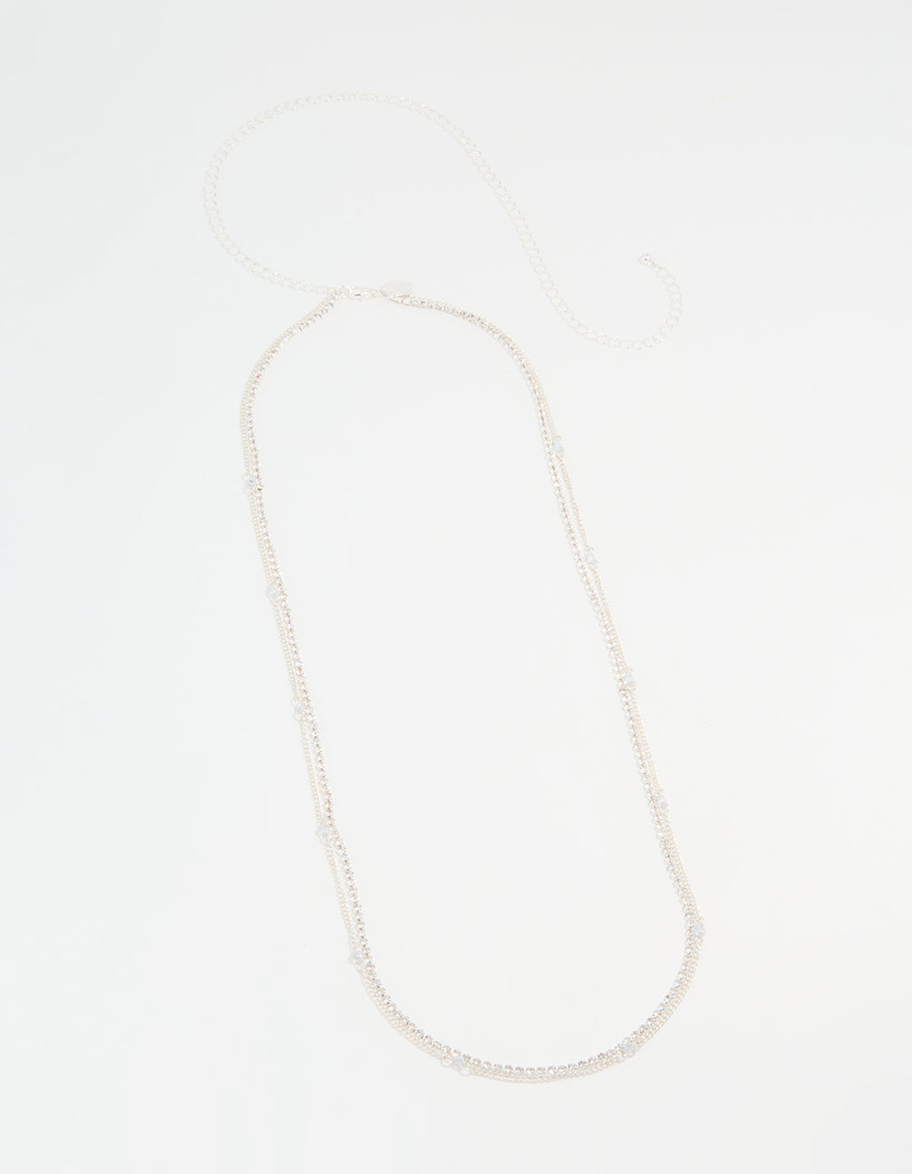 Silver Diamante Cupchain Waist Chain