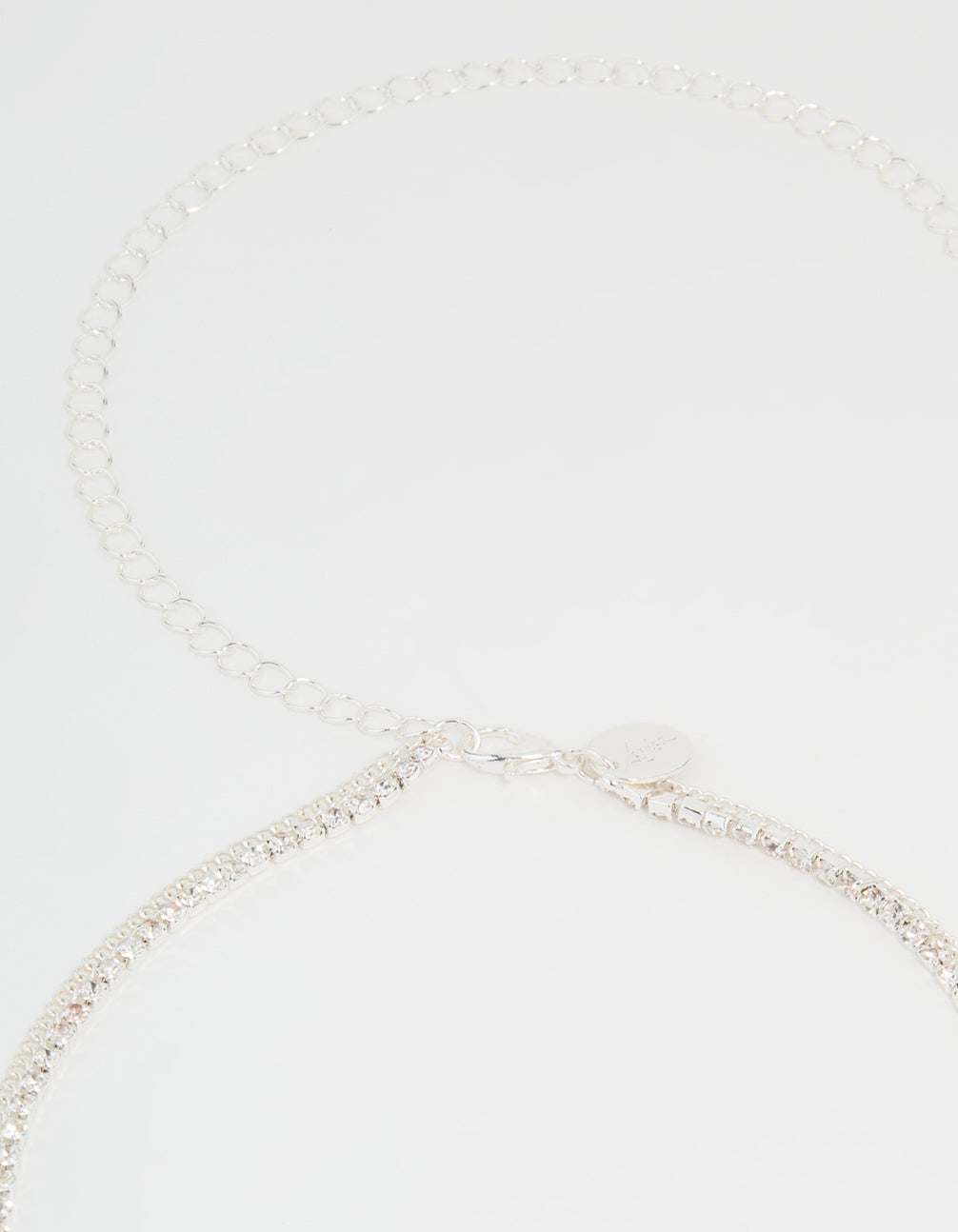 Silver Diamante Cupchain Waist Chain