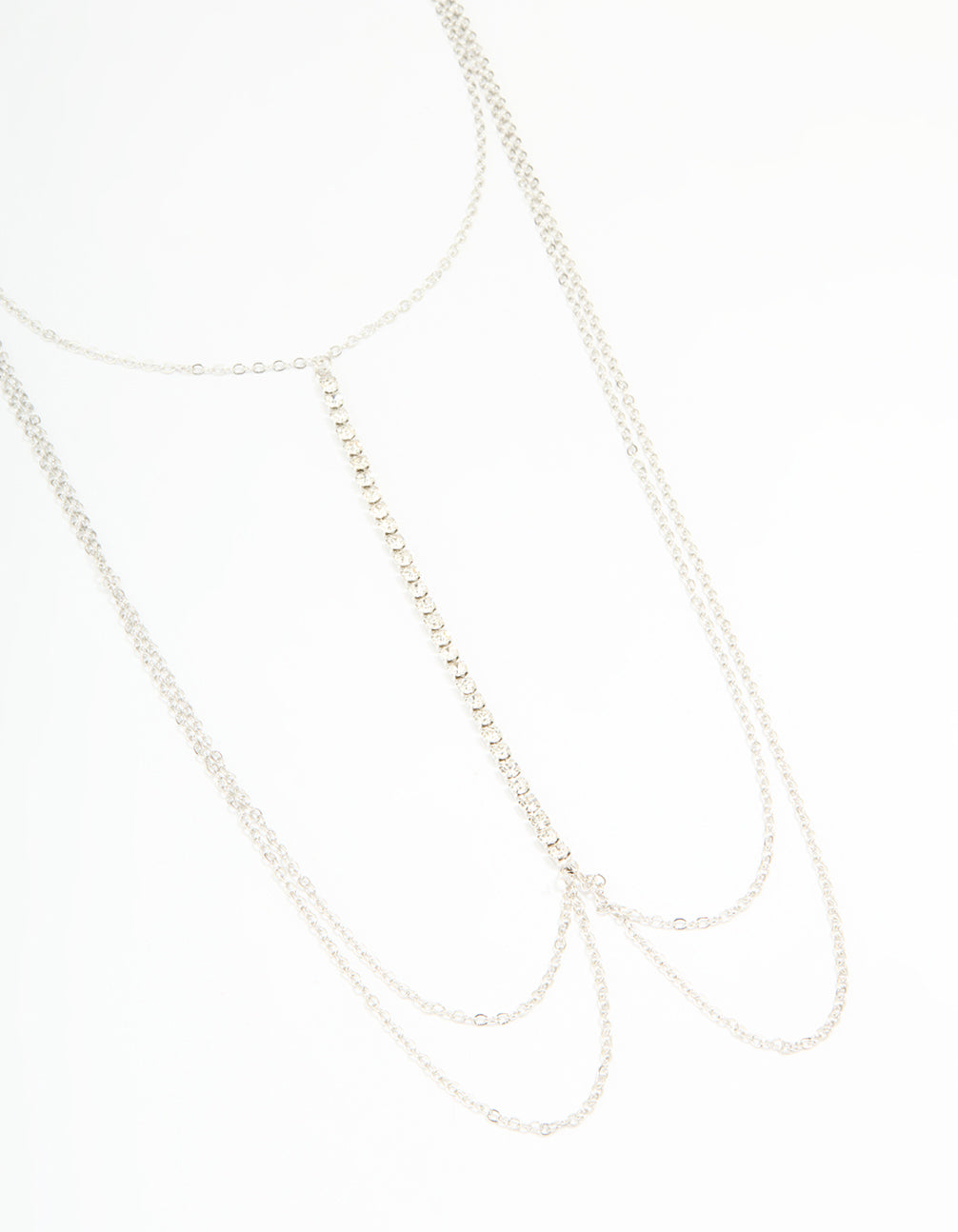 Silver Cubic Zirconia Body Chain