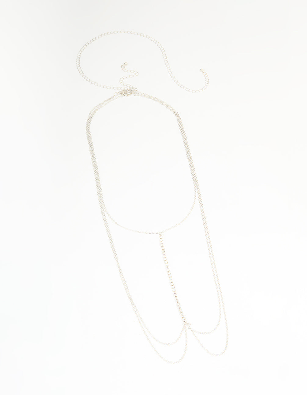 Silver Cubic Zirconia Body Chain