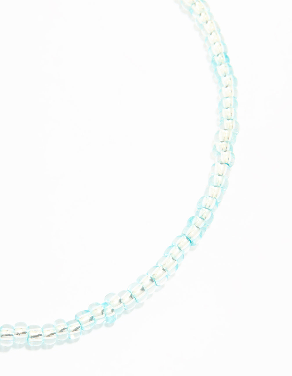 Silver Turquoise Beaded & Spiral Circle Anklets 3-Pack