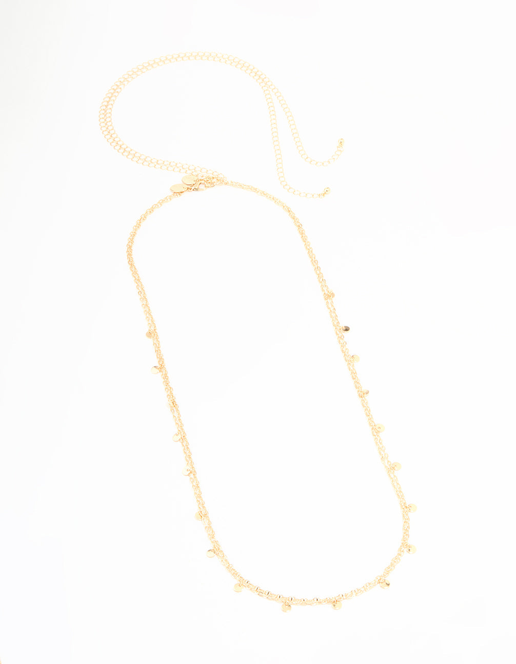 Gold Disc & Chain Layered Waist Chain