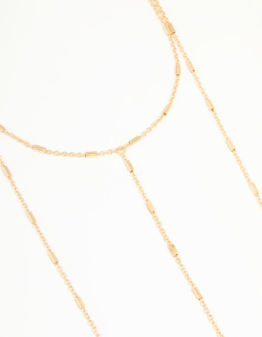 Gold Tab Chain Body Chain