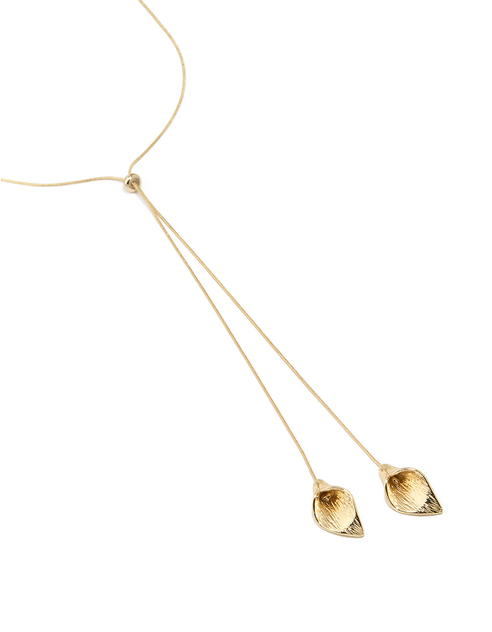 Gold Long Tulip Necklace