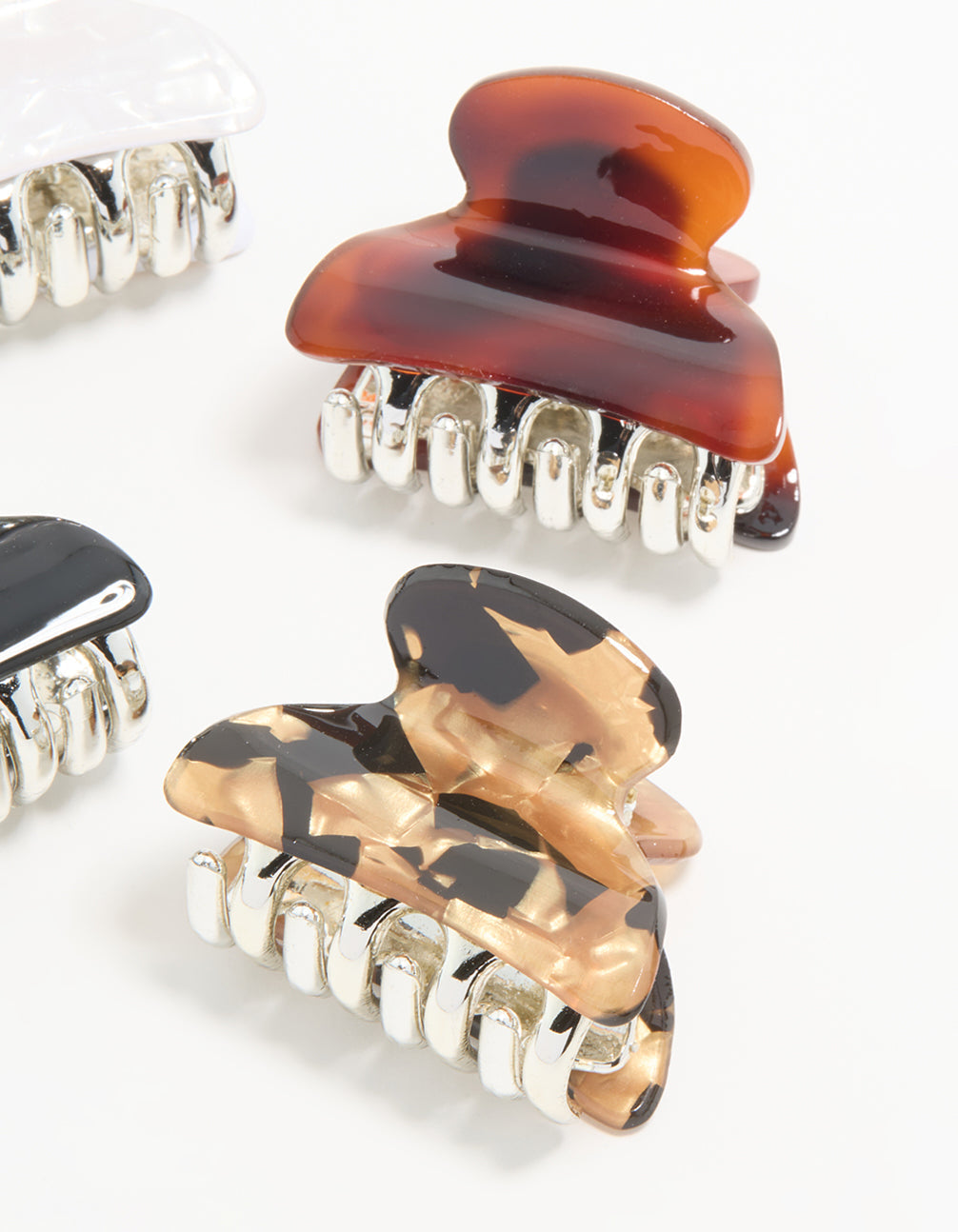 Neutral Acrylic Claw Clips 4-Pack