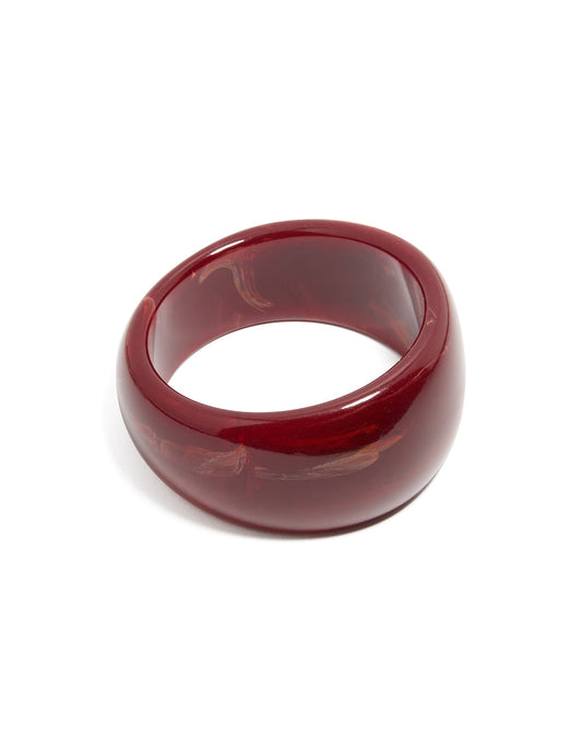 Red Acrylic Thick Front Bangle