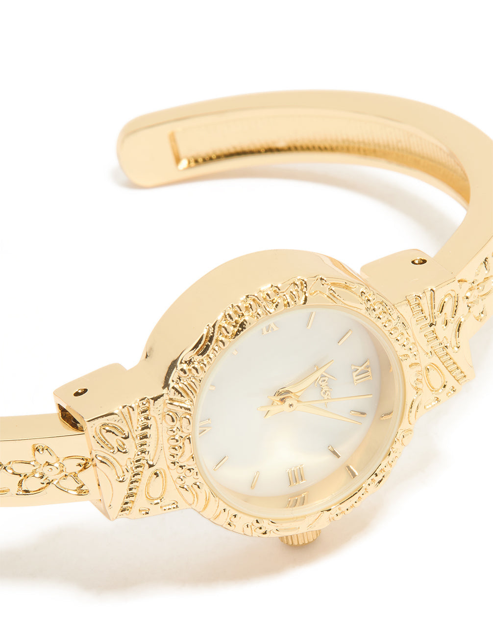Gold Molten Vintage Round Watch Cuff