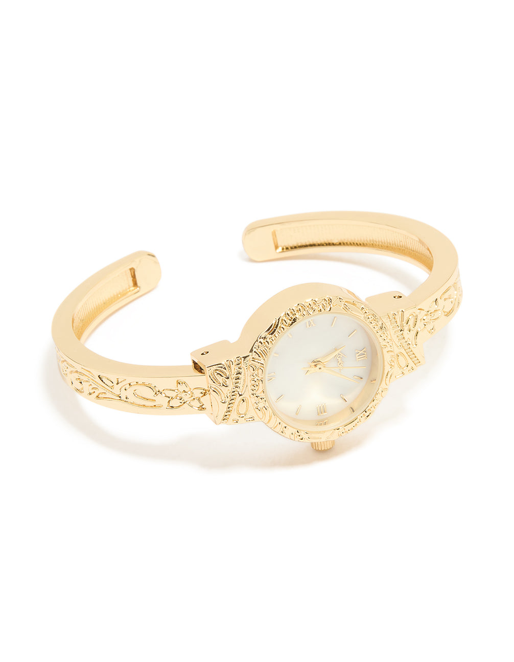 Gold Molten Vintage Round Watch Cuff