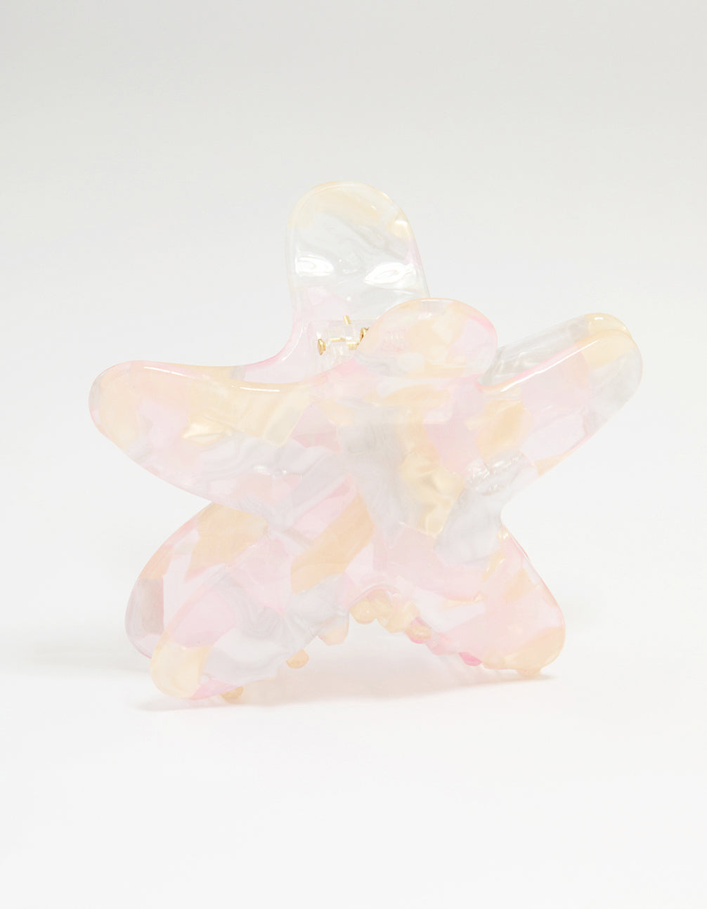 Iridescent Acrylic Medium Starfish Claw Clip