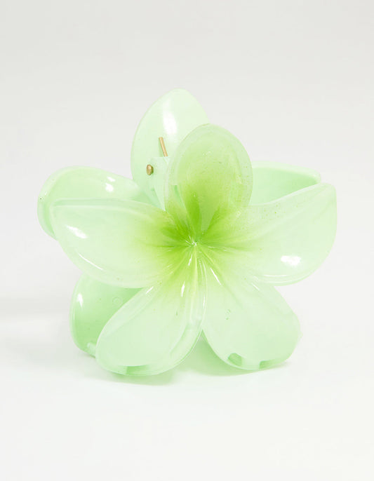Green Ombre Tropical Claw Clip