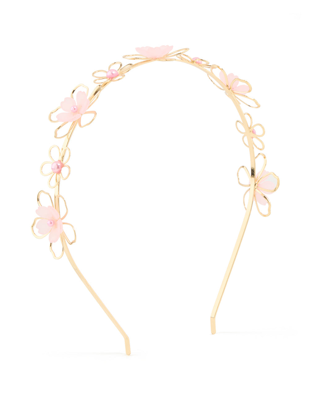 Gold Pearl Flower Headband