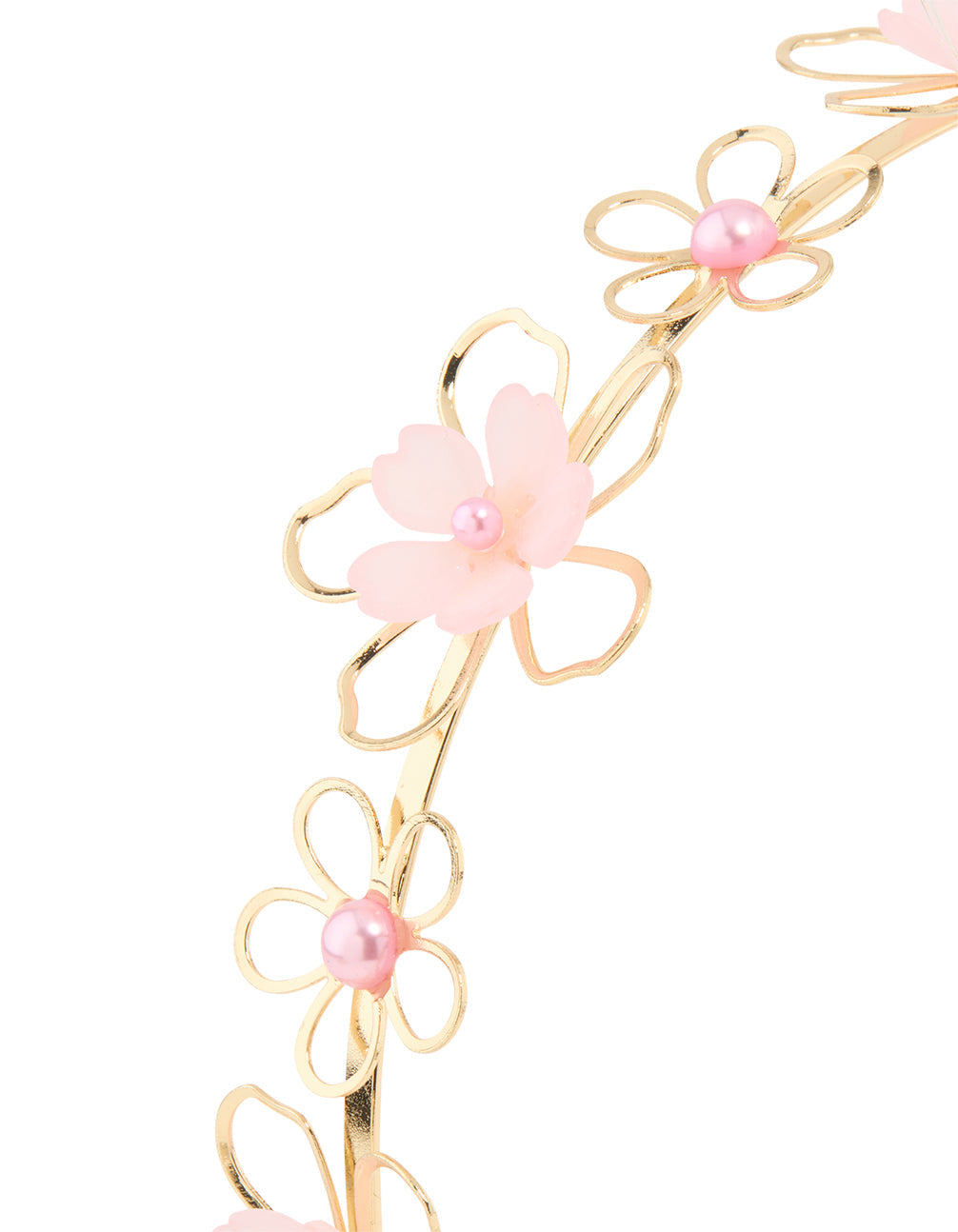 Gold Pearl Flower Headband