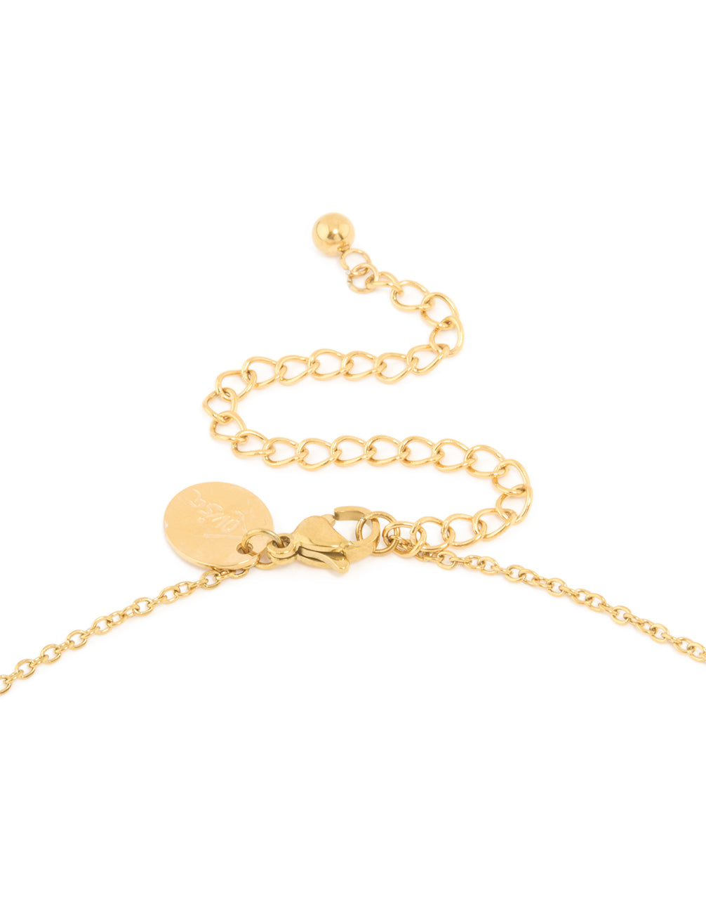 Waterproof Gold Plated Stainless Steel Large Bubble Letter S Necklace