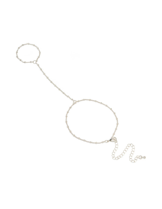 Silver Dainty Ball Hand Chain