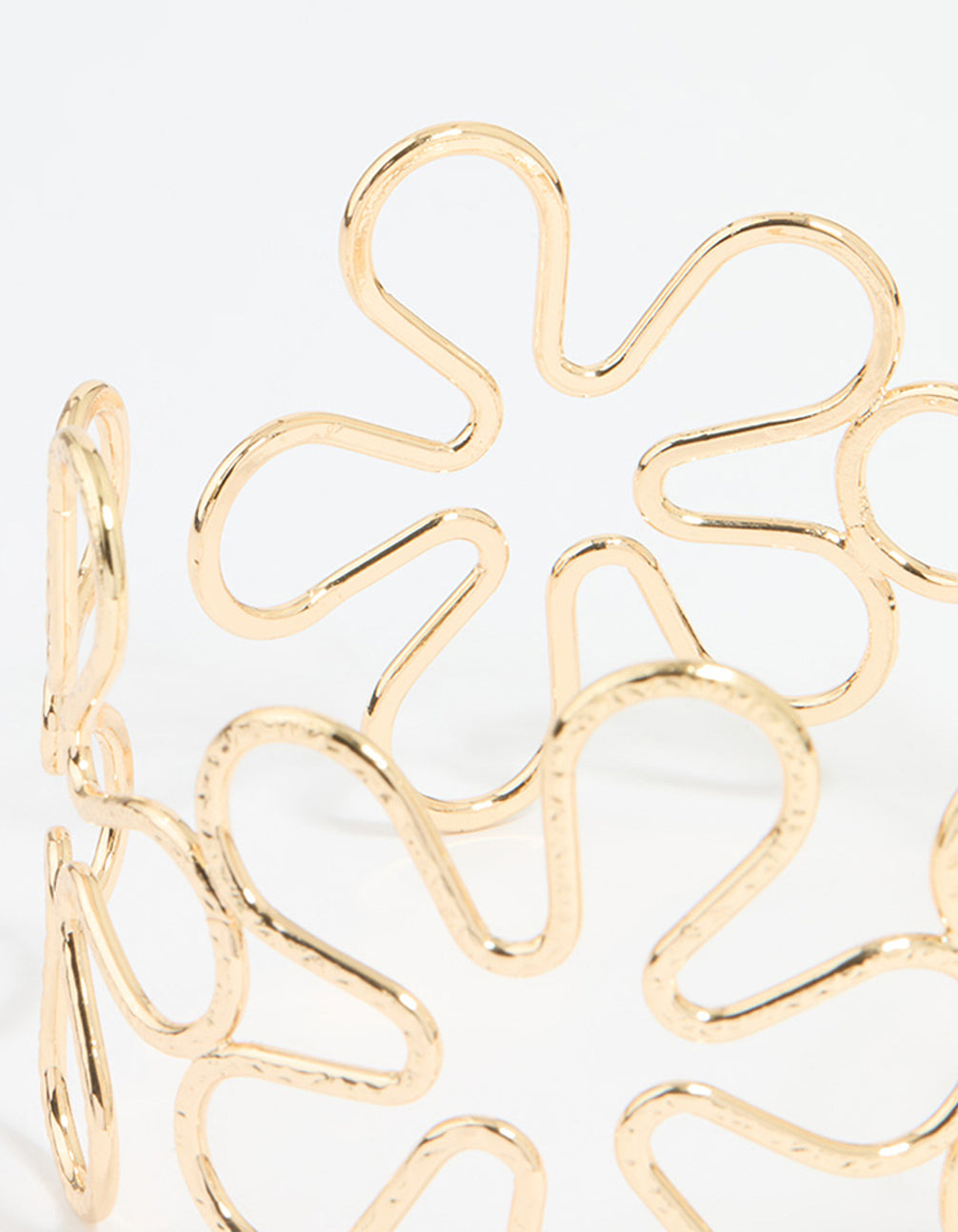 Gold Large Flower Arm Cuff