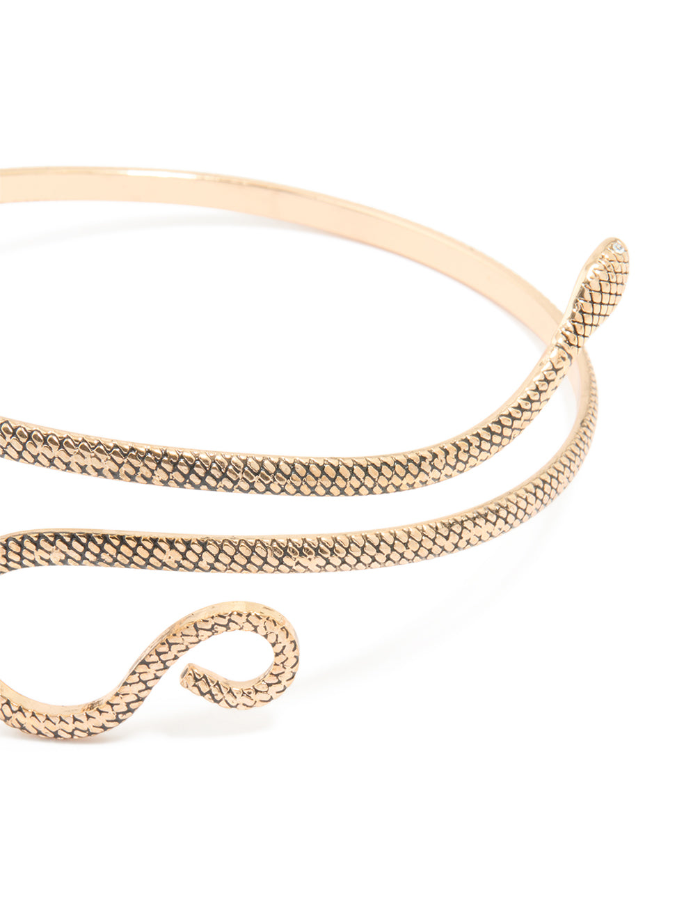 Gold Modern Snake Arm Cuff