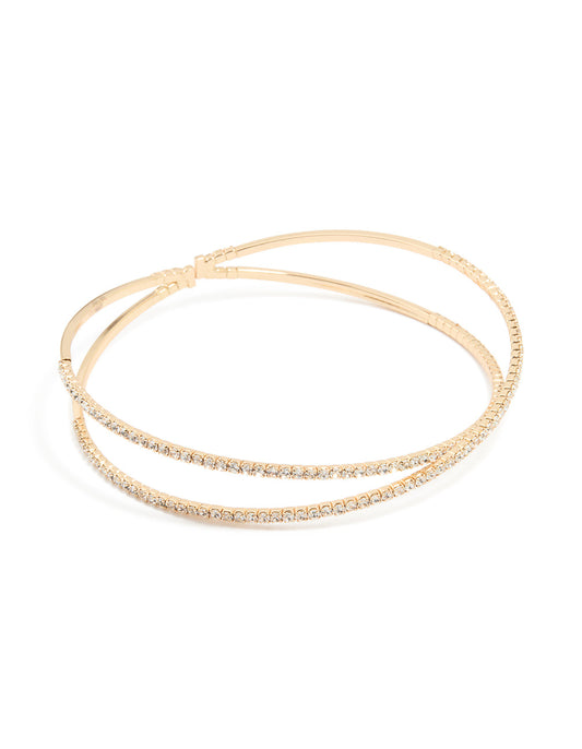Gold Diamante Arm Cuff