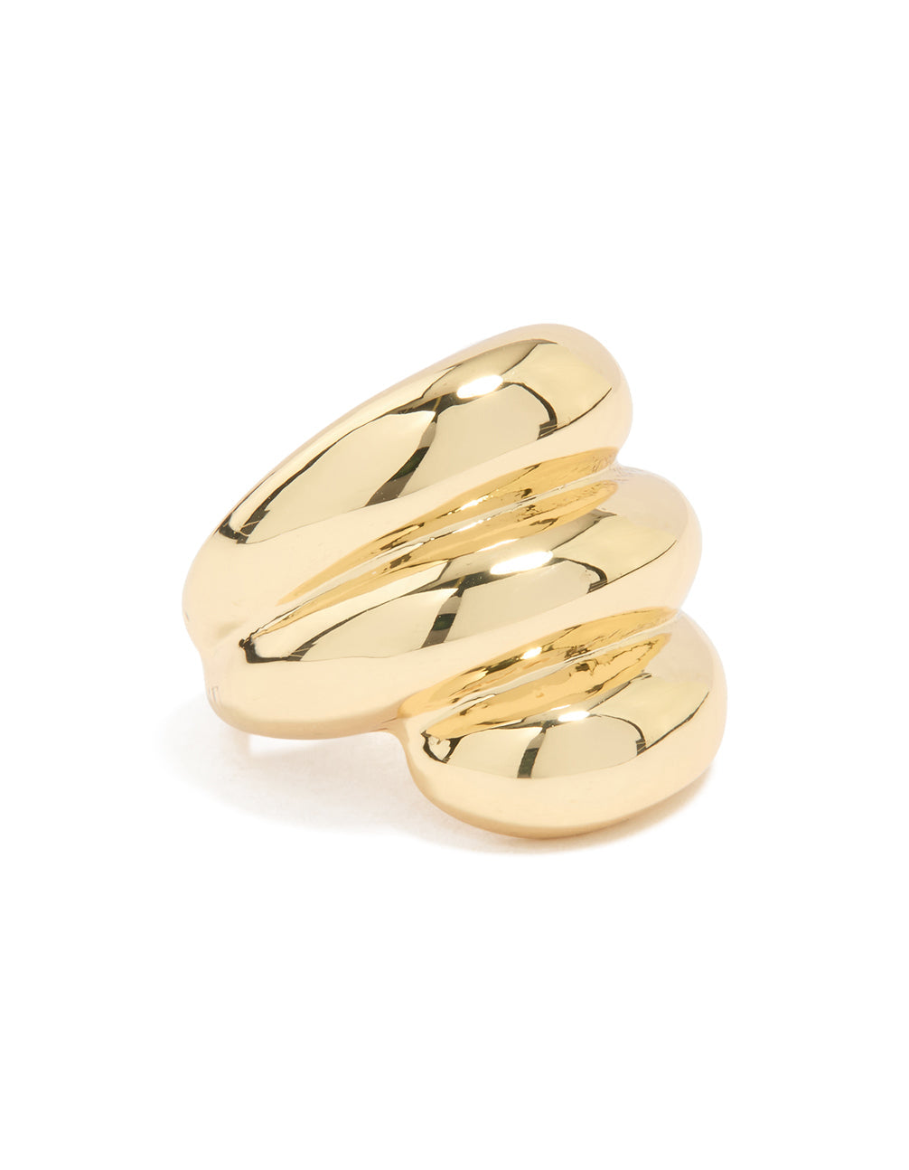Gold Plated Stacked Twist Ring